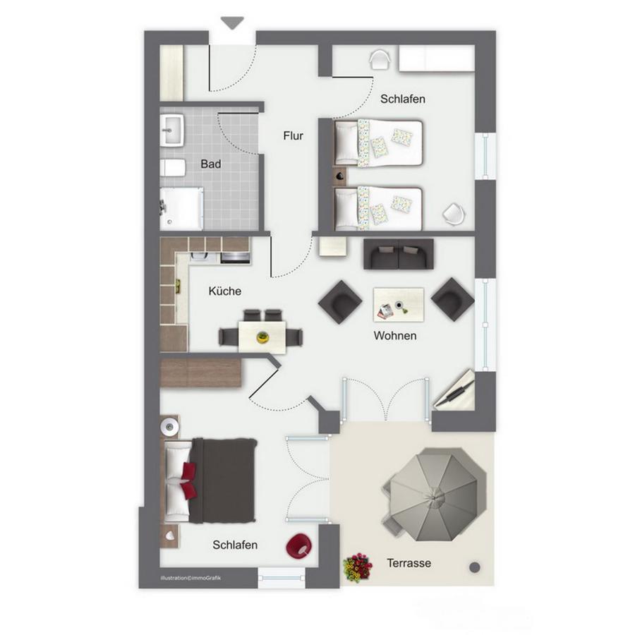 Duenenblick Wohnung 21 볼텐하겐 외부 사진